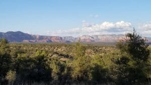 Landscape view of Sedona from Cottonwood and the rest of the Verde Valley