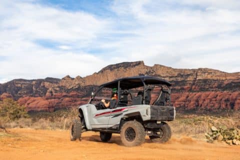 Off-road ATV Rental in the red rock landscape of Sedona, Arizona