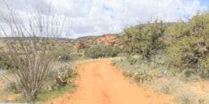 POV on Powerline OHV Trail in Sedona, Arizona