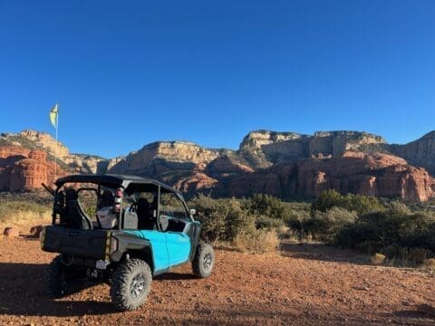 4-seater Yamaha UTV Rental in secret wilderness of Sedona, Arizona